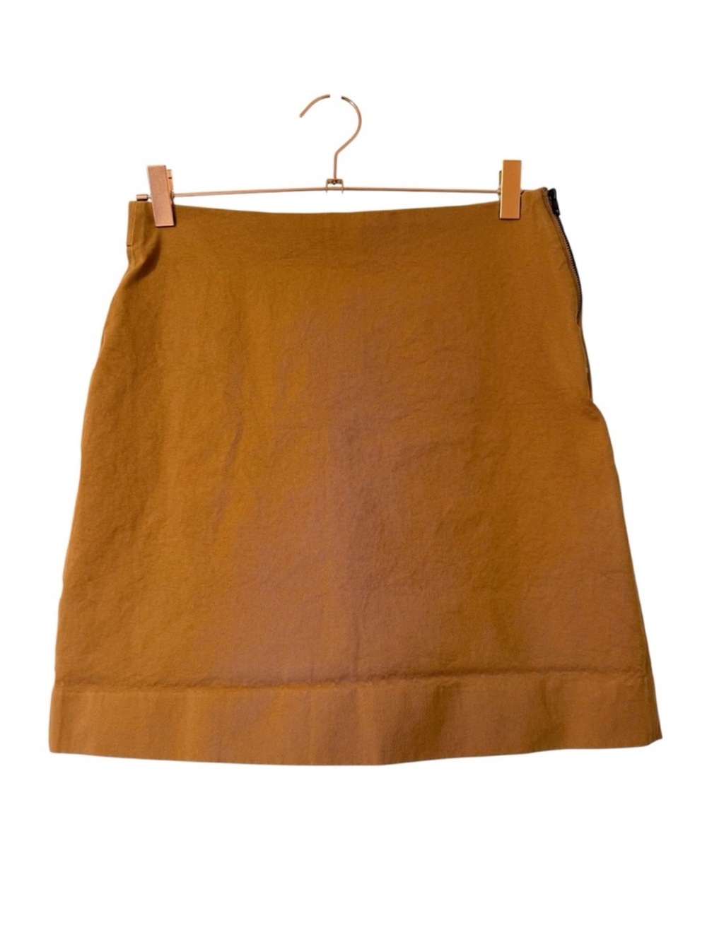 Everlane The Almost Mini Skirt Canvas Acorn Brown Size 10 Fall Business Casual